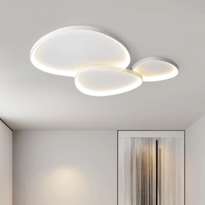 Nordic Minimalist LED Ceiling Light - Dimmable Chandelier for Living Room