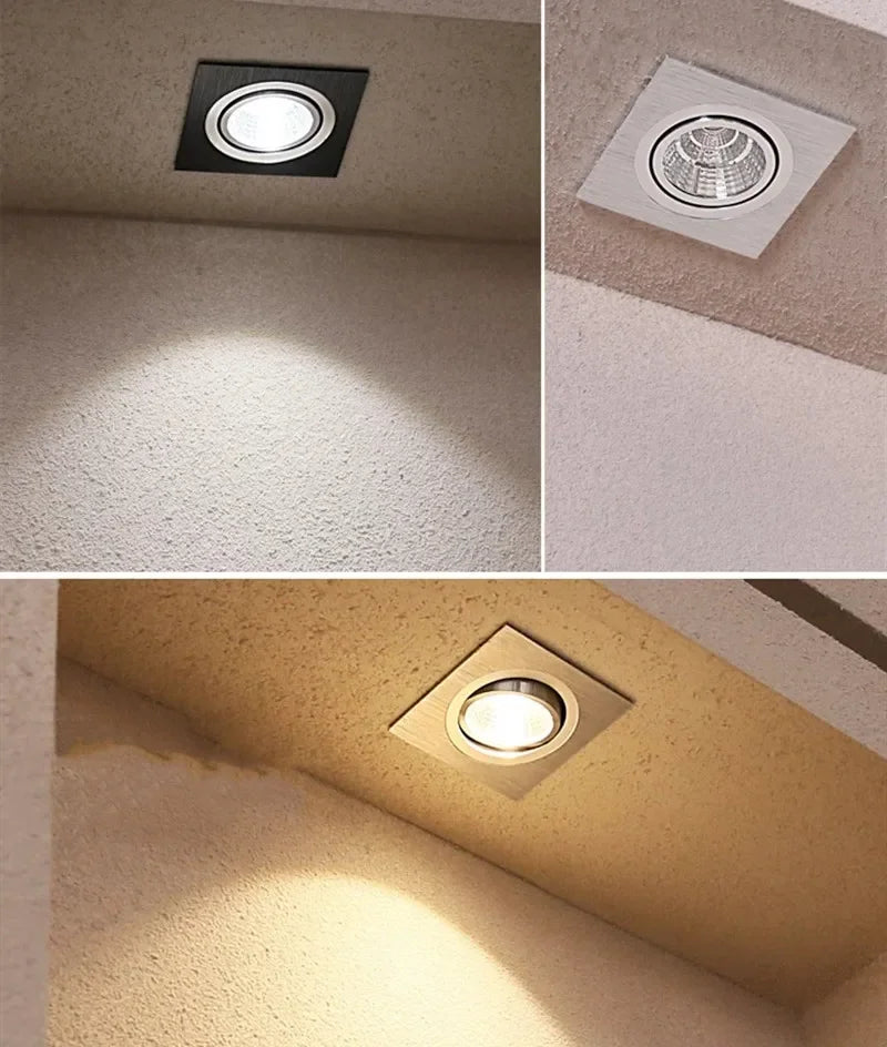 Anti-Glare Recessed Dimmable LED Downlight 9W12W15W18W24W30W COB Ceiling Lamps Spot Light Epistar Chip AC90-260V Indoor Lighting
