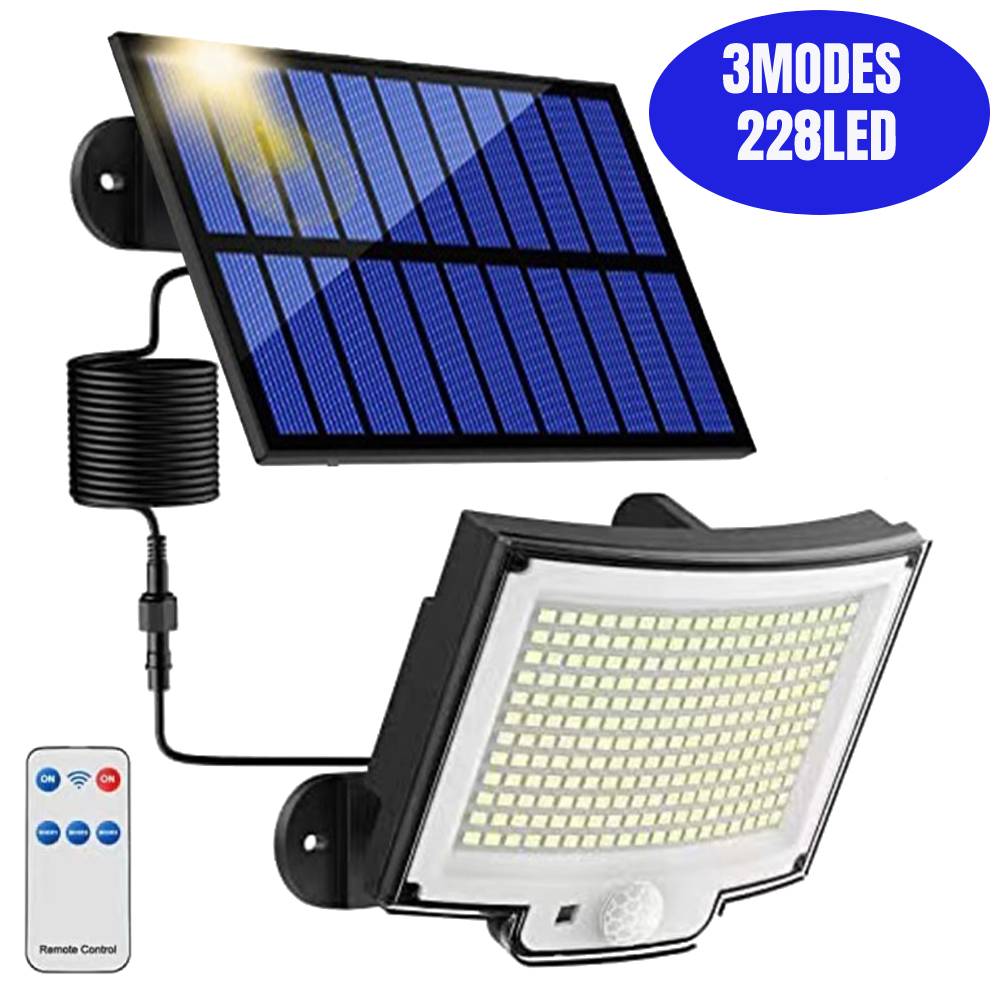 106/318LED Super Bright Outdoor Solar Lamp Waterproof 3 Modes Motion Sensor Human Induction Solar Garden Light Yard Garage Light
