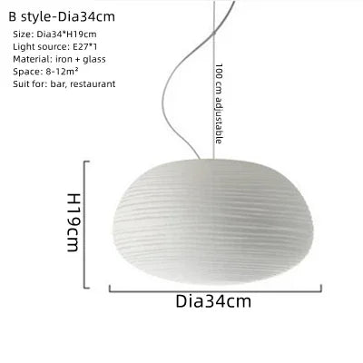 Modern Milky White Glass Whorls Cocoon Pendant Light For Kitchen Dining Table Study Room Acrylic House Decor Hanging Lamp