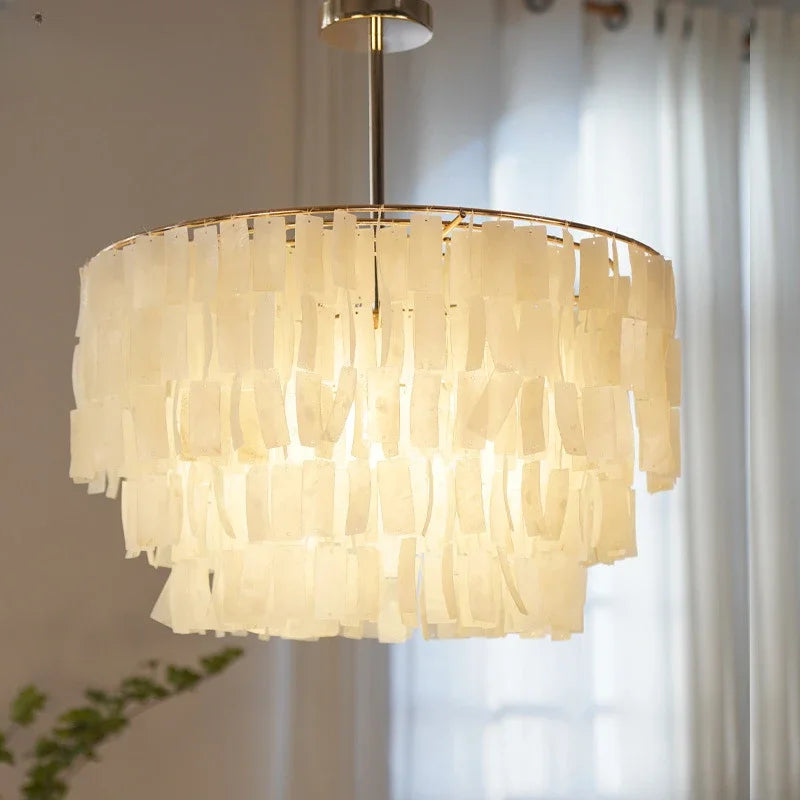 Luxury Shell Pendant Lights Modern Home Decor Living Room Ceiling Main Light Creative Lighting Bedroom Restaurant Chandelier