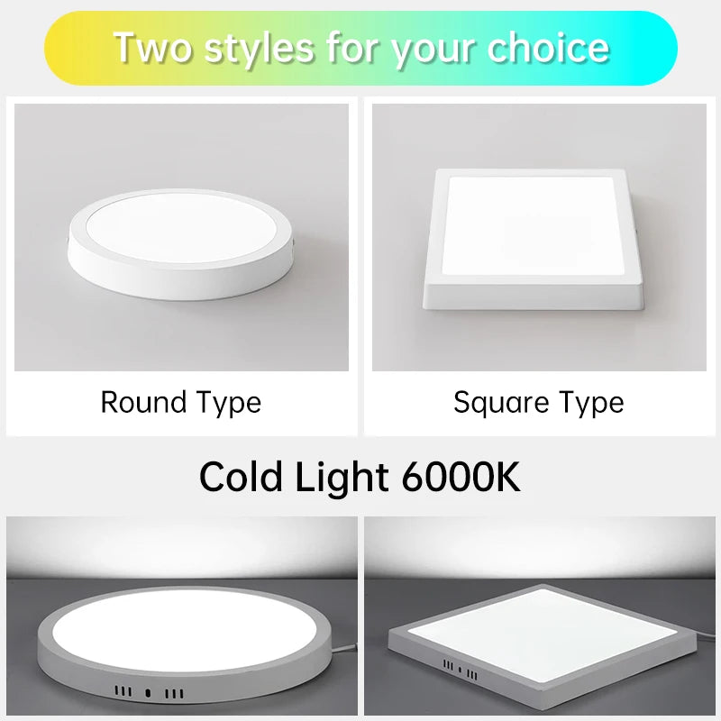 Ultra-Thin Circular LED Ceiling Light - 110V-220V Wide Pressure Panel