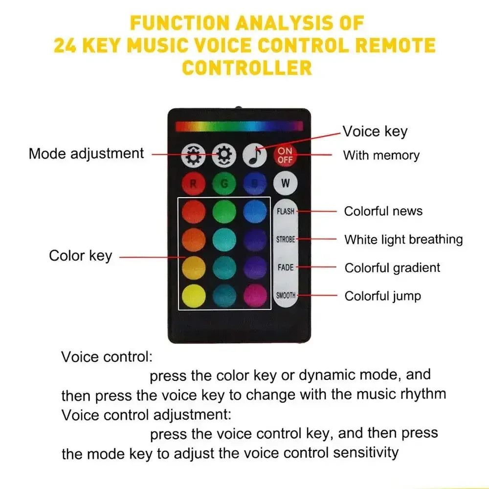 1/2/4 Split Fiber Optic Light Kit - RGBW Starry Sky Lamp with Bluetooth App & Music Sync - Distributed Ceiling Star Light for Car & Home