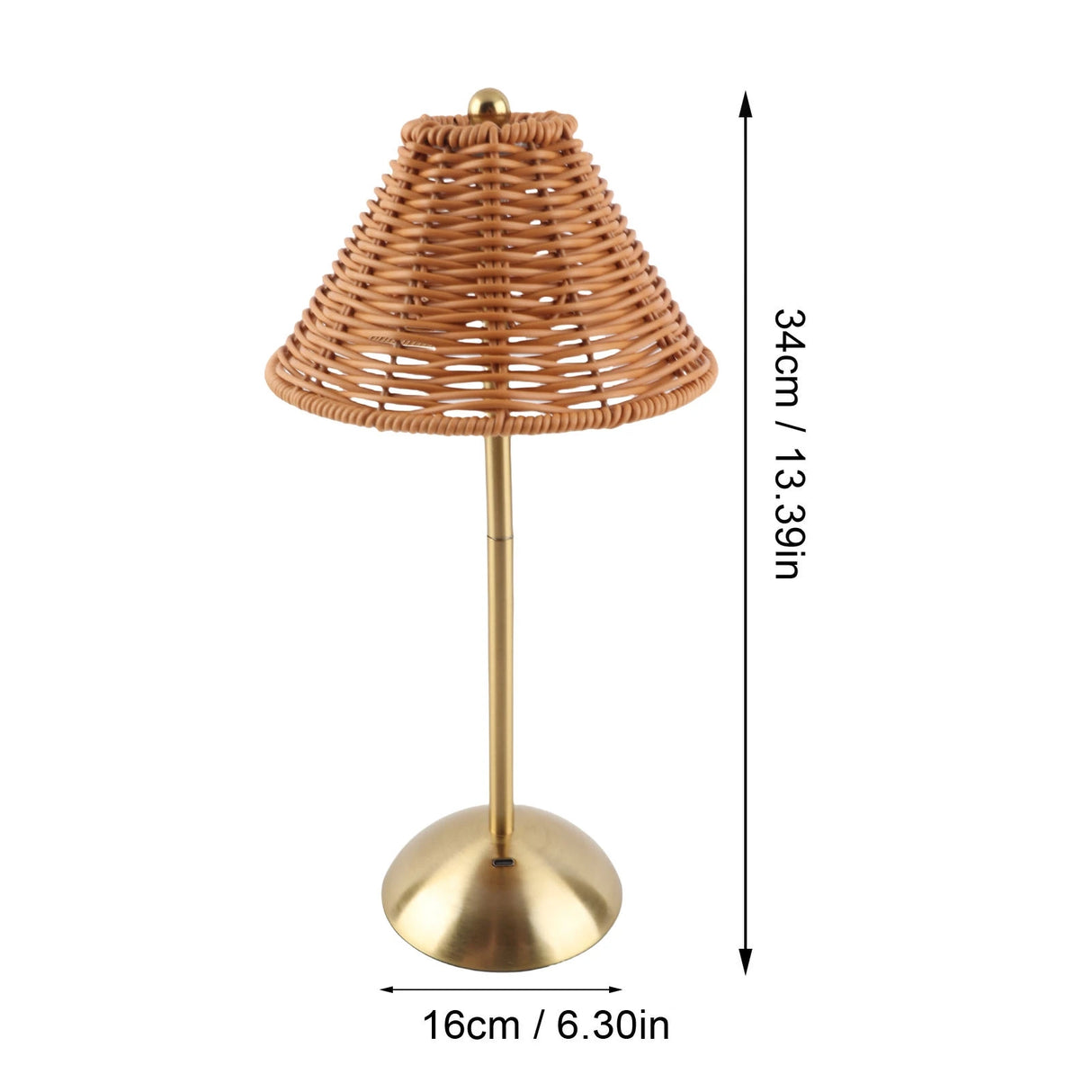 LED Rechargeable Reading Light Dimmable Bedside Lamp Energy Saving Eye Care Compact 600mAh PC Rattan Weaving for Restaurant