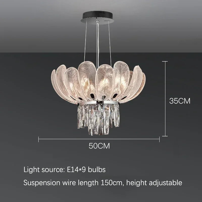 Luxury Crystal Pendant Light Chandelier Crown Design for Living Room Villa Shop Elegant Home Decor Ceiling Lighting