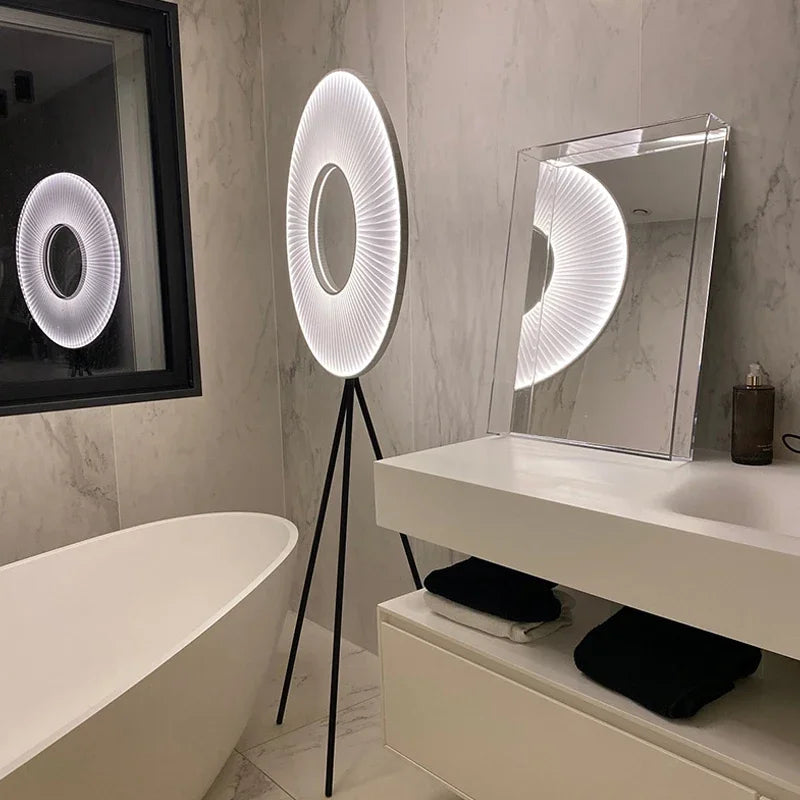 Nordic Minimalist Art Creativity Fabric Pleats Led Floor Lamp Living Room Sofa Corner Home Decor Bedroom Bedside Standing Light
