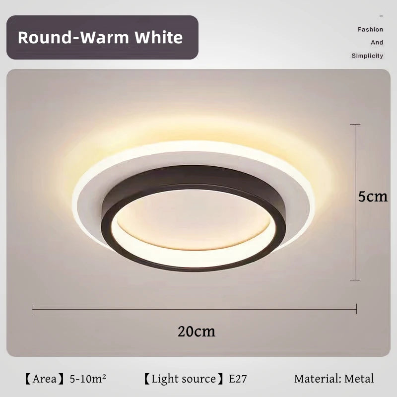 Modern Nordic LED Ceiling Light - Luxury Metal Lamp for Living Room