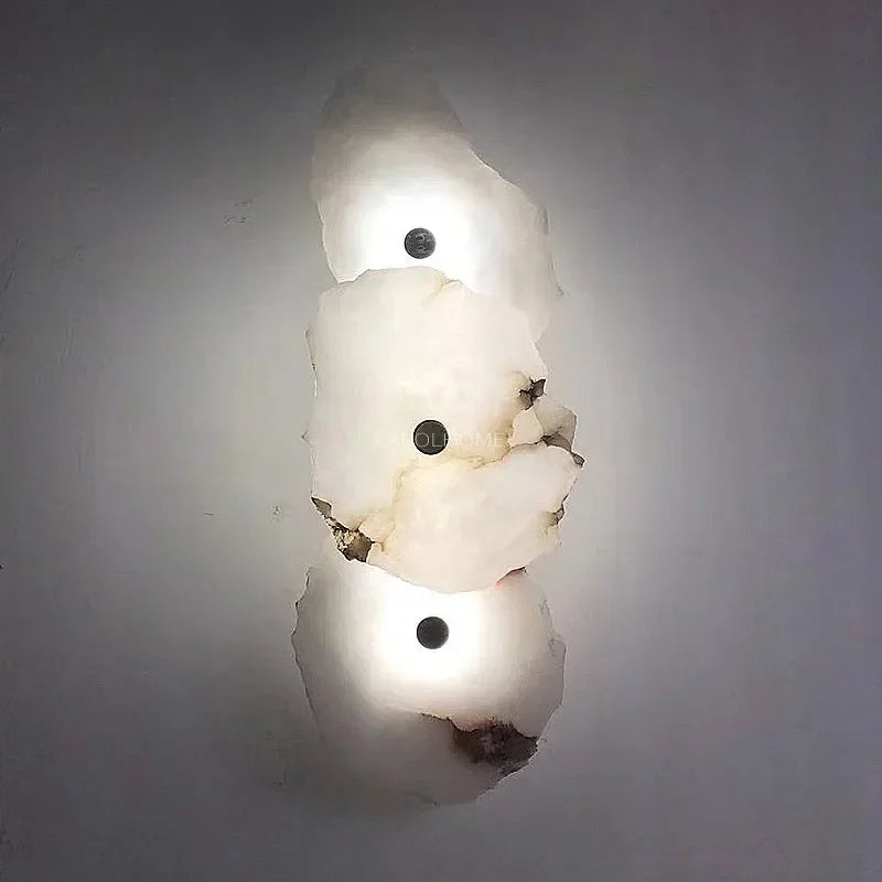 Modern Luxury Marble LED Wall Lights Novelty Irregular Stone Wall Lamps Bedroom TV Background Corridor Home Decor Art Lighting
