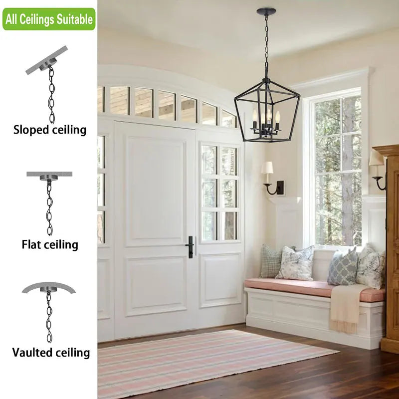 American Chandelier Retro Industrial Style Farmhouse Country Style Restaurant Bar Table Lamp Kitchen Corridor Iron Light