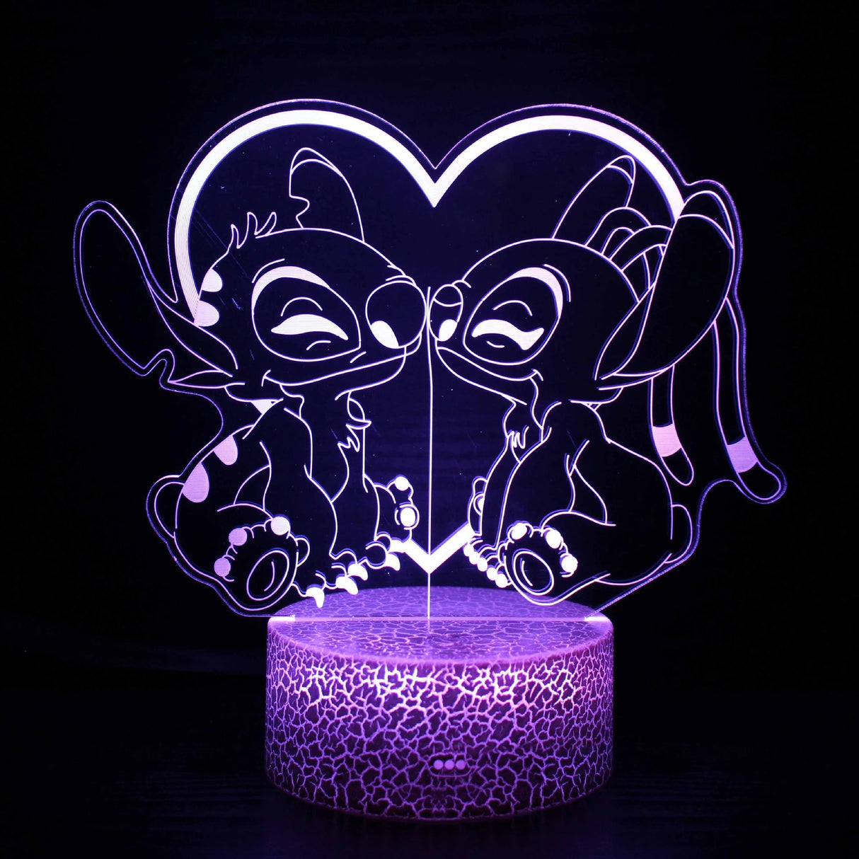 3D Illusion Stitch Night Light with Remote Control and Smart Touch Room Decor Lamp Birthday Valentine's Day Christmas Gifts