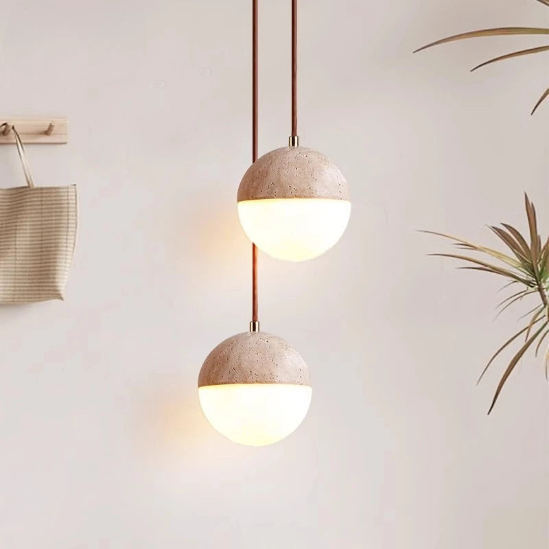 Vintage bedside hanging lamp for children's room, cute bar counter, wabi sabi bedroom lighting fixture