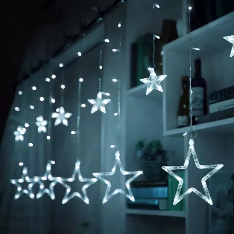 Christmas Balls Santa Claus Led Garland Curtain Lights Christmas Decorations for Home New Year 2023 Gifts Navi dad Tree Xmas Gift