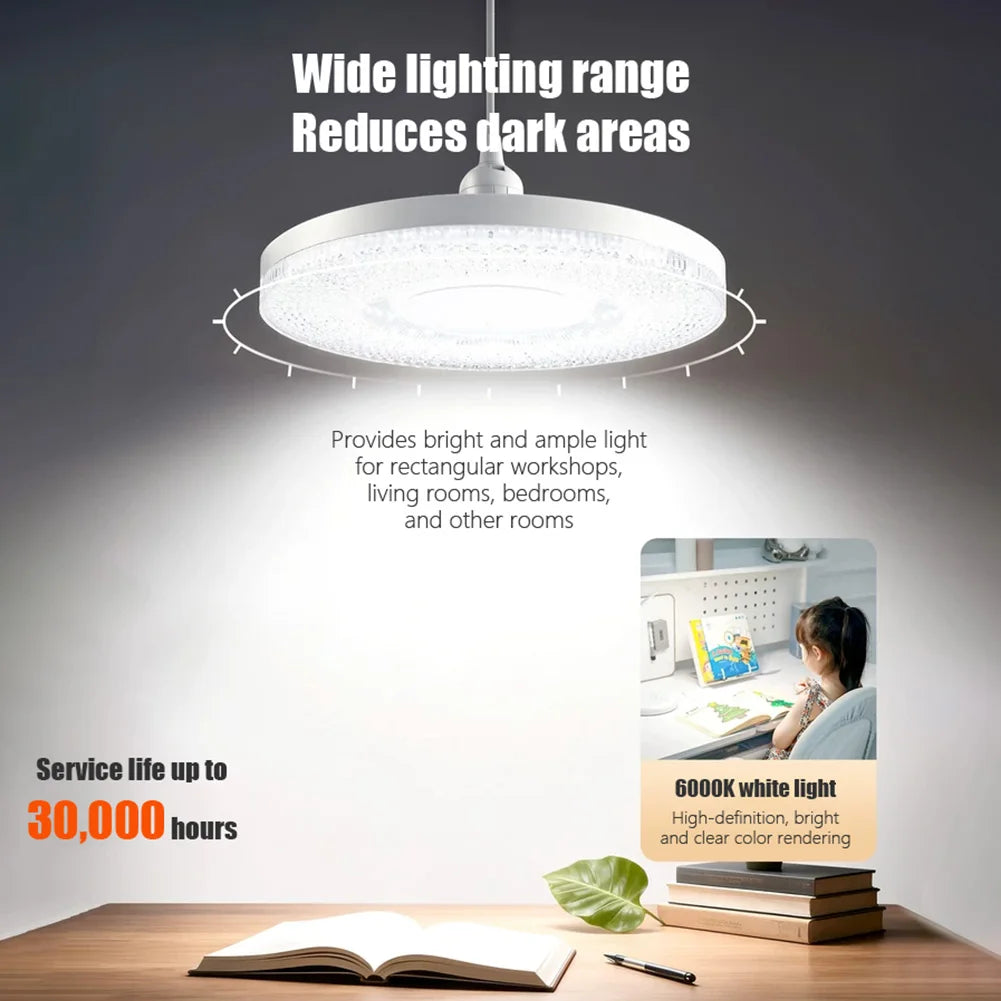 3-Color Crystal LED Light Bulb (E27 Screw Socket) - Super Bright Eye Protection Energy Saving Lamp for Home Living Room & Bedroom Decor