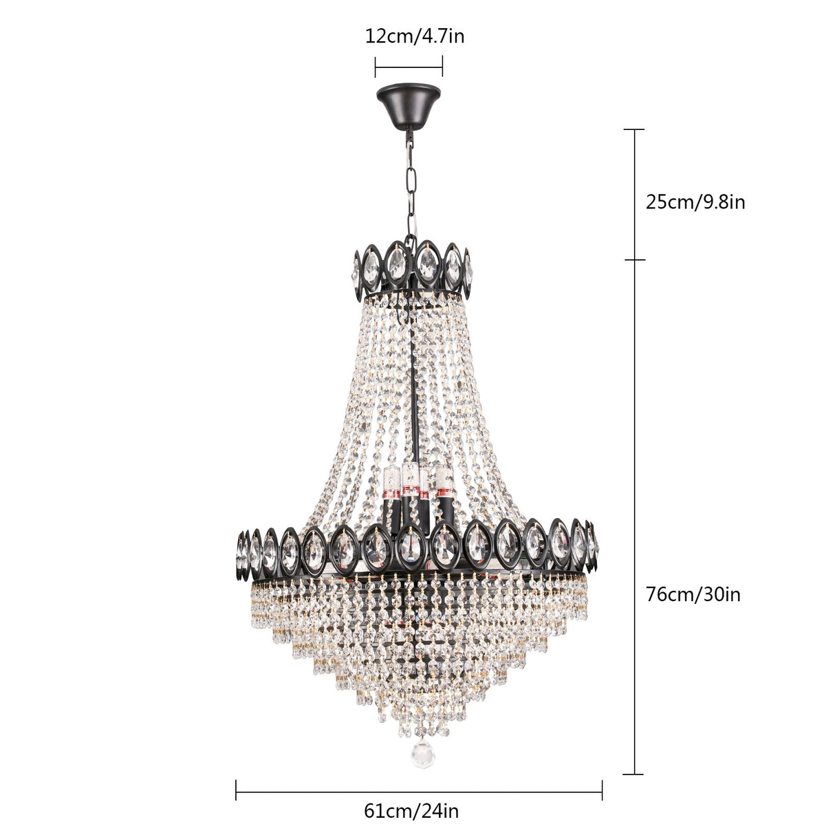 Modern LED Crystal Chandelier Light Lamp Lustre Chandeliers Lighting Hanging Pendant Ceiling Fixtures Luminaire For Living Room