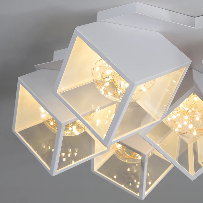Modern 2025 New Gypsophila warm romantic master bedroom Led Ceiling Chandelier Dining Room Restaurant Bar Pendant Hanging Lamp