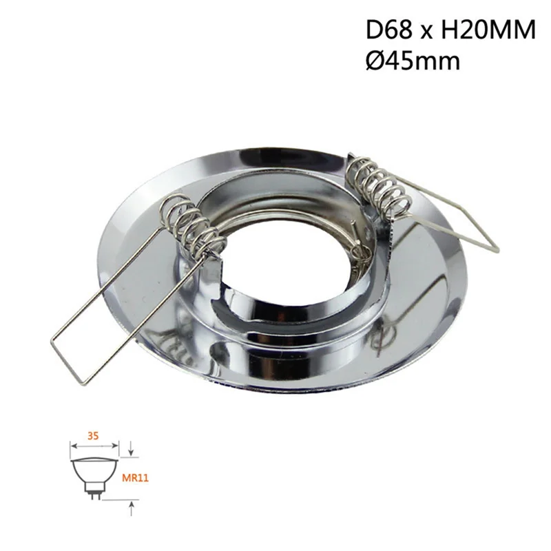 MR11 Recessed LED Spotlight Frame - 45mm Cutout Adjustable Ceiling Bulb Holder
