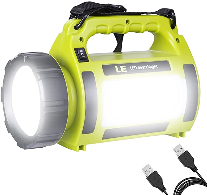 Portable LED Flashlight 5 Modes USB Rechargeable Waterproof Searchlight Long Range Outdoor Hiking Lamp Torch as Power Bank