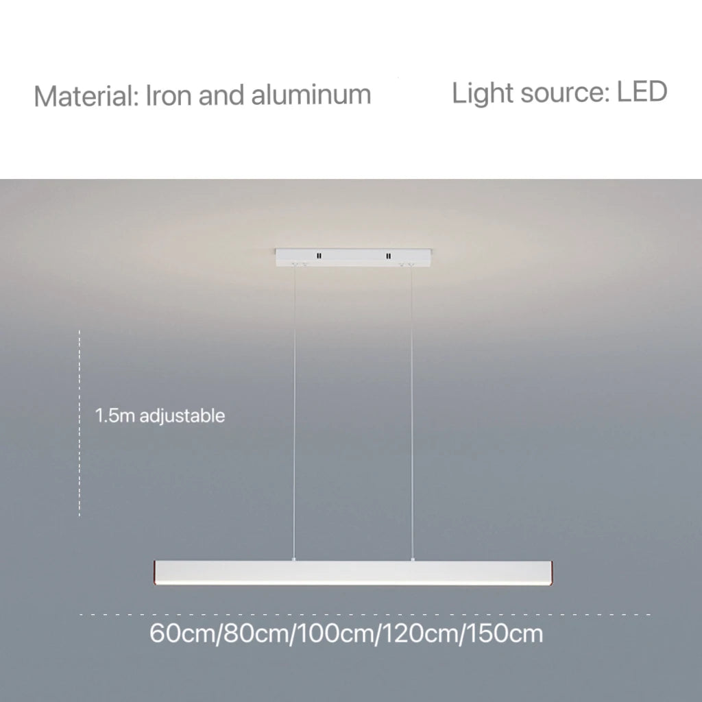 LED restaurant pendant light, dining table lighting, kitchen bar light, linear light, office pendant light, modern and minimalis