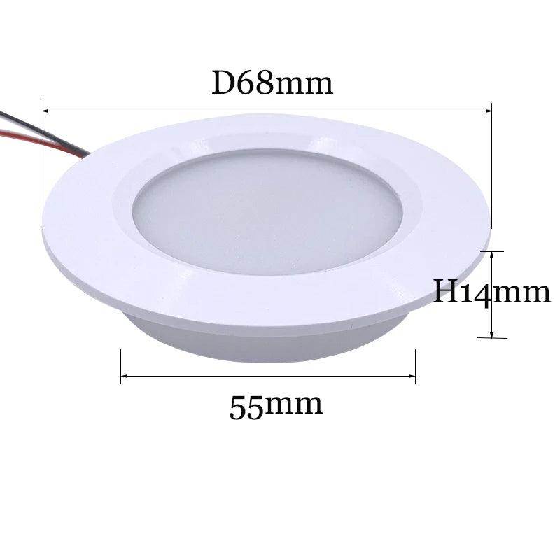 Mini LED Downlight DC12V 24V Ultra-Thin 3W 5W Embedded Room Decor Small Spotlight Ceiling Kitchen Bathroom Camping vehicle Light
