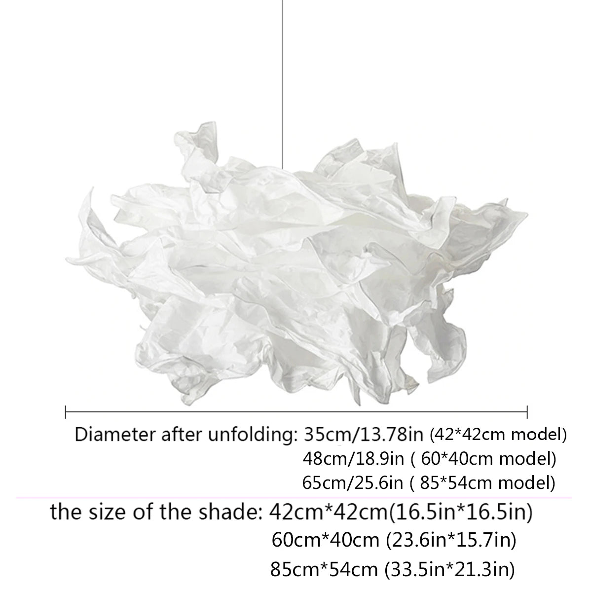 42x42/60x40/85x54cm Art DIY Cloud Lamp Shade Flower Light Ceiling Lampshade Decor Chandelier Pendant Living Room Bedroom Bar Use