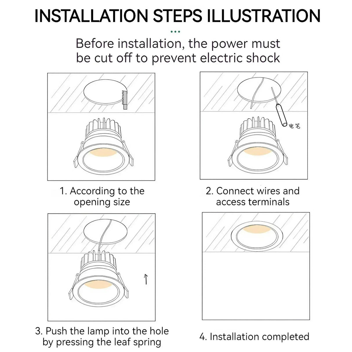 7W COB Downlight Anti-glare Indoor Lighting Multi-functional Home Lighting Multi-scene Use