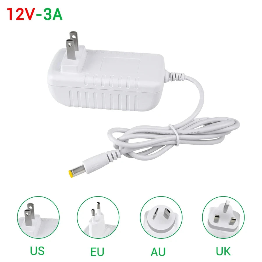 Transformer AC 110V 220V to DC 12V 24V 1A 2A 3A Power Adapter LED Driver 12 volt Power Supply Converter Charger For LED Strip
