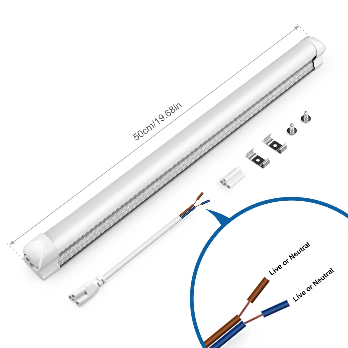 50cm T5/T8 Aluminum LED Light Tube (15W/25W) 110V/220V - Under Cabinet, Desk, Workshop & Garage Ceiling Lamp