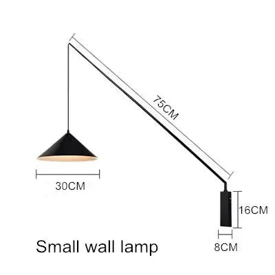 Modern Minimalist Nordic Creative Long Pole Wall Lamp for Living Room Restaurant Background Wall Decoration Lighting Fixture