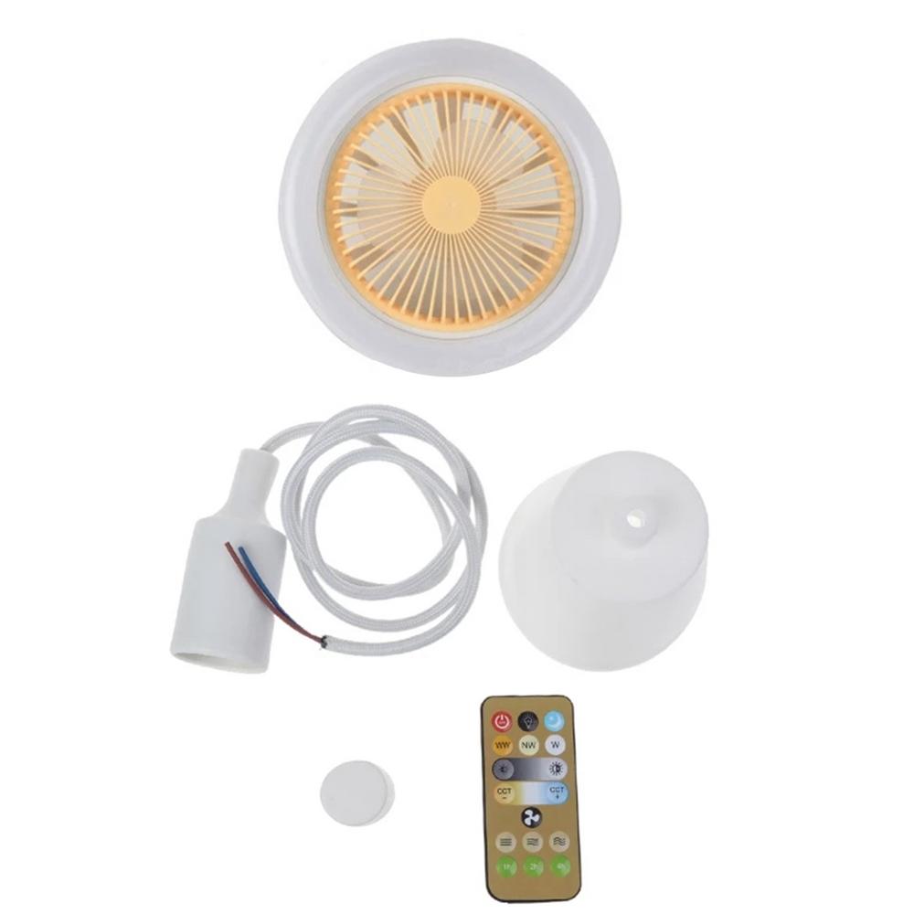 Ceiling Fan With Integrated Lights E27 Remote Ceiling Lighting 30W Bedroom Living Room Switch Control Home Lamps AC85-265V