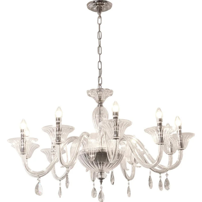 French Luxury Candle E14 Chandelier Decor Living Room Creamy Style Pendant Light Romantic Bedroom Hanging Lamp Led Luminarias