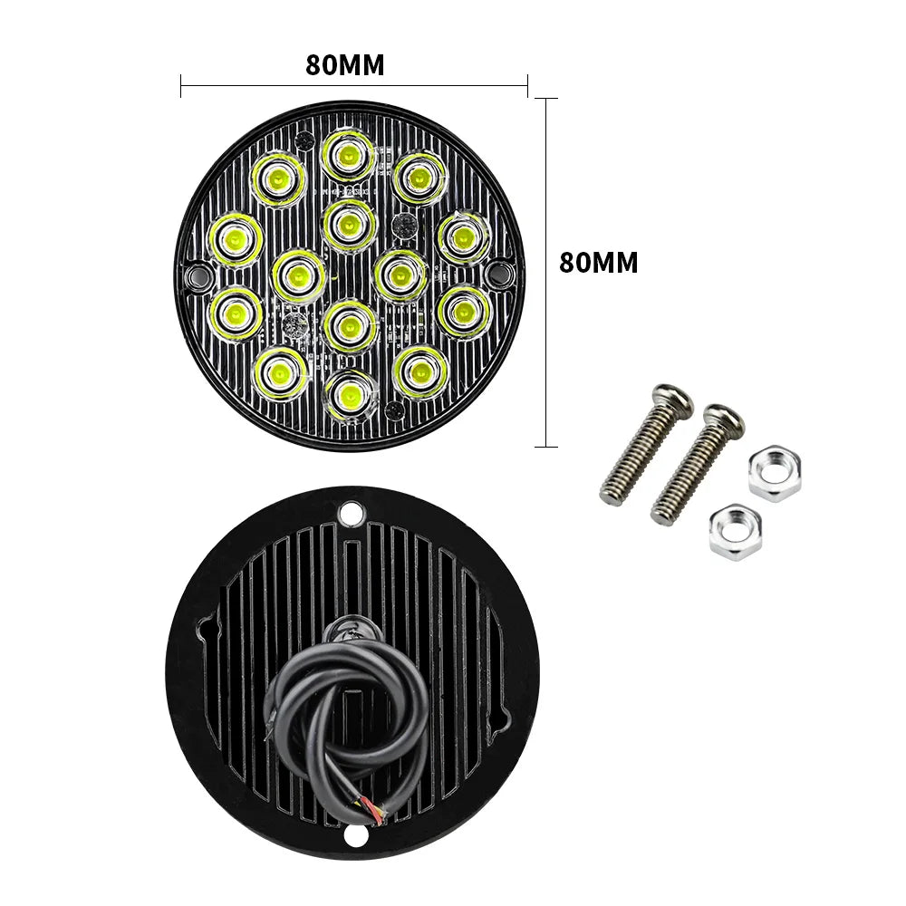 3 Inch Round LED Tail Light & Emergency Marker - 12V 24V Flash Warning Strobe Lamp