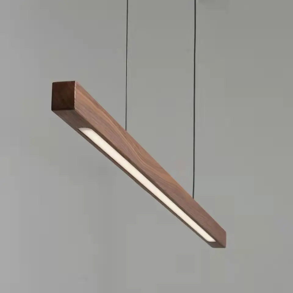 Nordic Solid Wooden Pendant Lighting LED Lamps for Dining Living Room Kitchen Office Shop Long Hanging Indoor Lighting Fixtures
