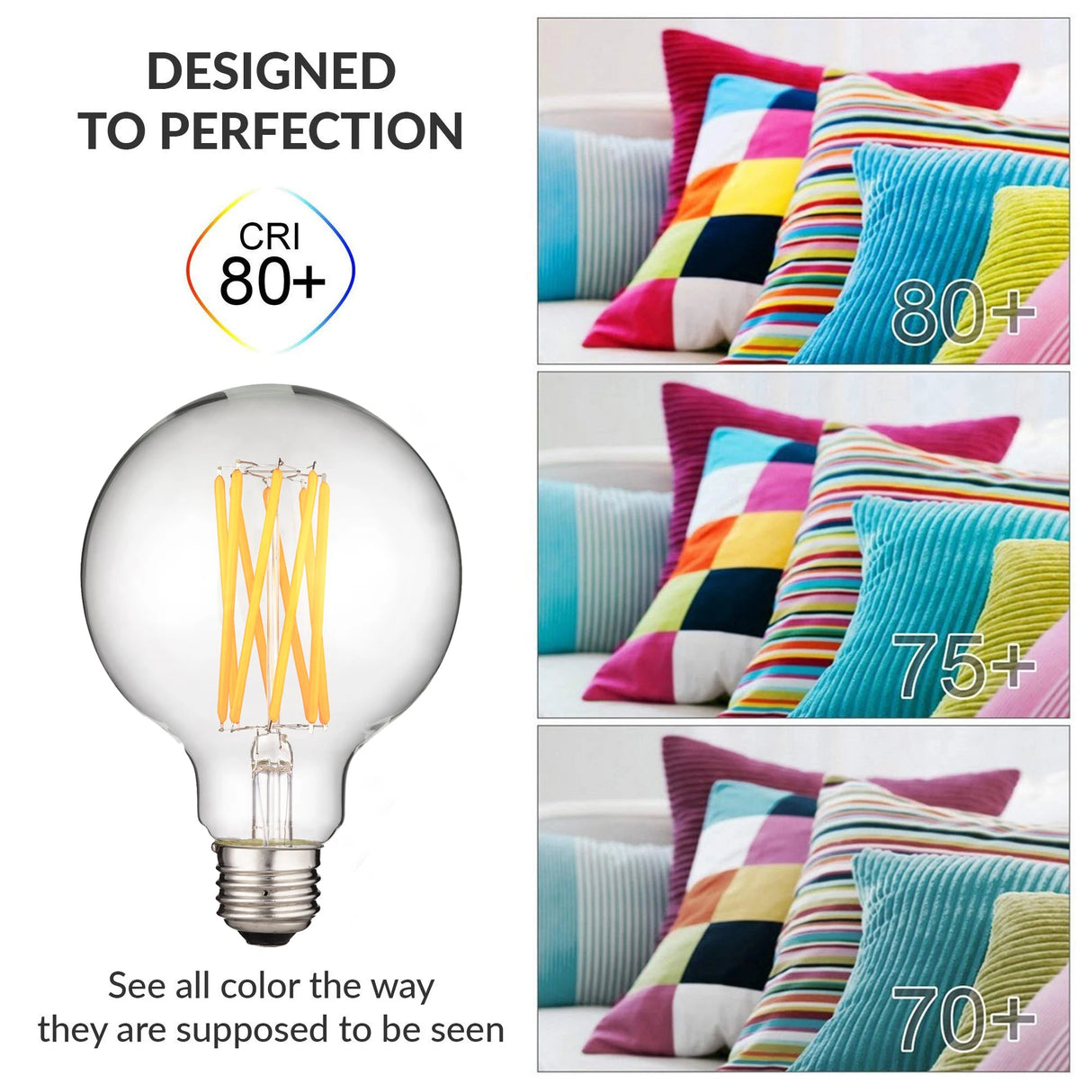 E27 Edison LED Filament Bulb G95 G80 Globe Bulb 2700K 4000K 12W 16W Retro Vintage Lamp Decorative No Flicker Bulb