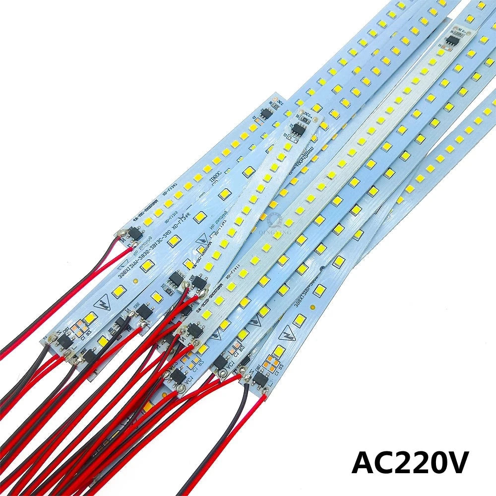 5pcs-20pcs AC220V LED PCB Lights 10CM 20CM 30CM 40CM 50CM 4W-8W Warm/Natural/Cold White SMD2835 High Brightness LED Hard Strip