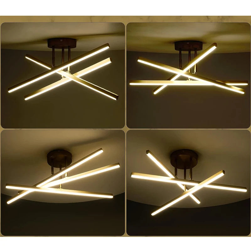 2026 Nordic LED Ceiling Lamp - Modern Minimalist Chandelier for Living & Dining Room