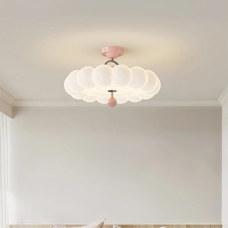 French retro cream lamp bedroom ceiling light creative master bedroom pendant light