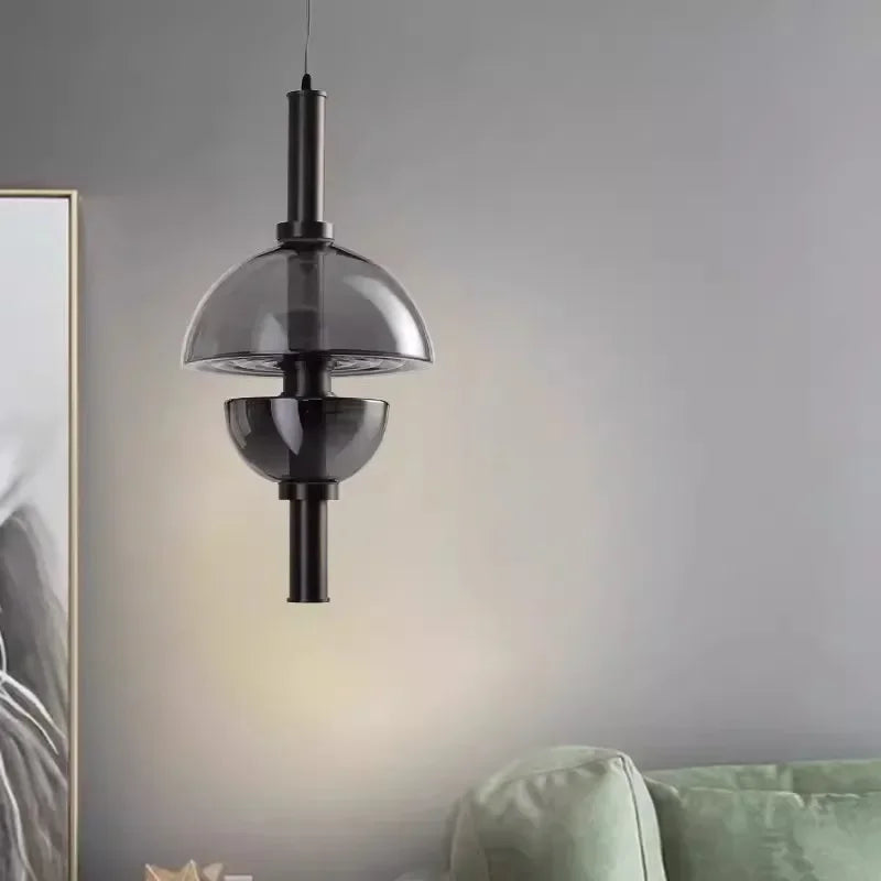 Modern Creative Glass LED Pendant Light - Minimalist Hanging Lamp for Restaurant