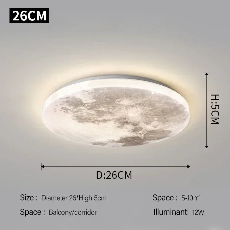 Modern Moon Wall Light Creative Ceiling Light Universal Stepless Dimmable Chandelier 36W 42W Living Room Bedroom Lamp Home Decor