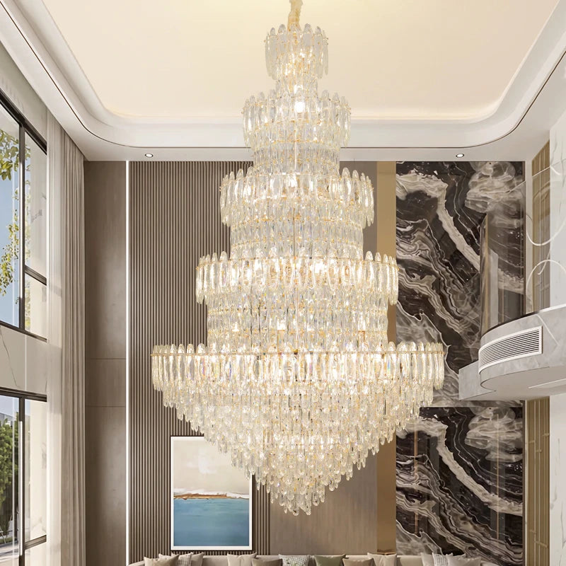 Modern Simple Crystal Chandelier Living Room Headlight Main Dining Room Light Luxury Style European high-end Lighting Lamps