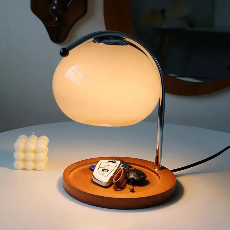 Retro Glass Candle Warmer Lamp - Decorative Aromatherapy Table Lamp & Candle Warmer for Bedroom Bedside, Home Decor & Office