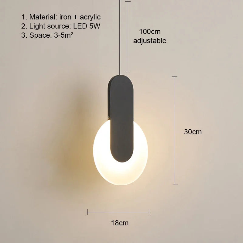 Sleek Modern LED Chandelier - Designer Indoor Hanging Lamp for Living Room