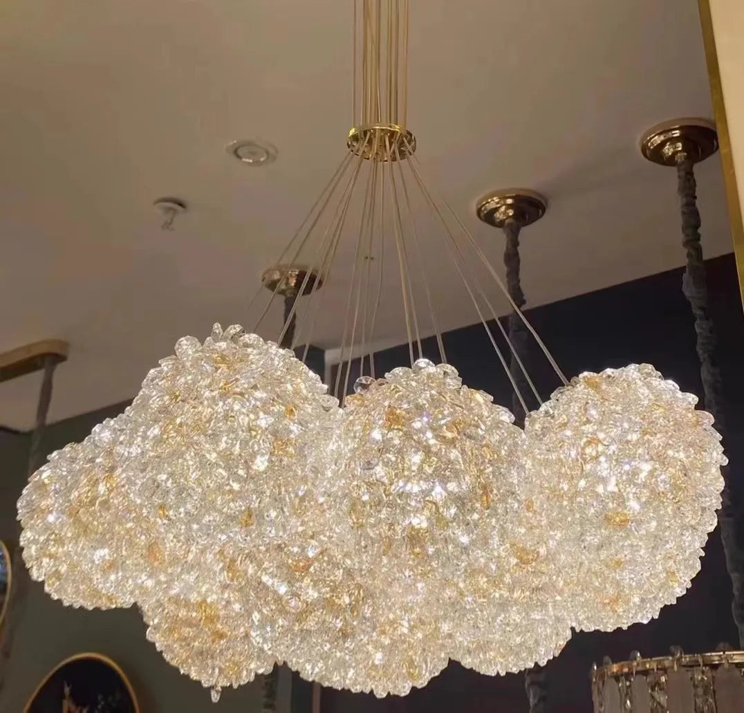 Light luxury crystal living room bedroom chandelier crystal premium chandelier