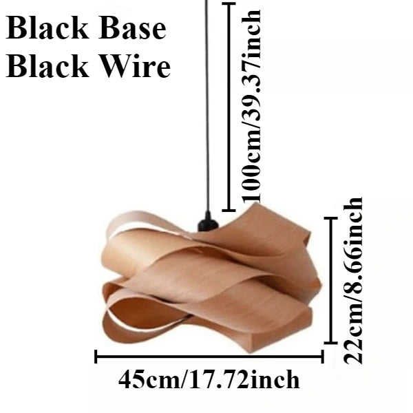 Modern Simple Wooden Chandelier Europe America Simple Creative Bedroom Restaurant E27/E26 Chandelier Wood Decor Ceiling Lamp