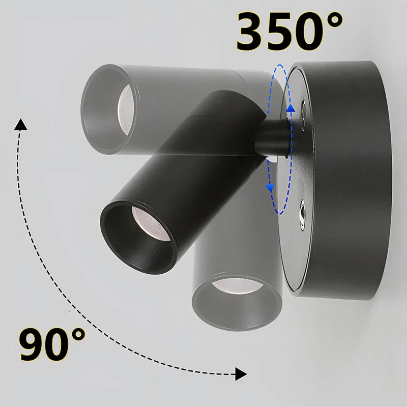 4-Pack Magnetic LED Wall & Table Lamp - Touch Dimmable 3-Color 350° Rotatable Night Light