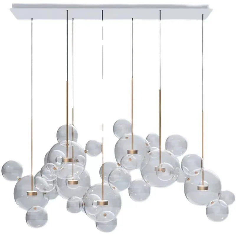 Nordic Mickey Chandelier Bubble Ball Led Pendant Lights Creative Personality Restaurant Kitchen Glass Ball Bar Indoor Lighting