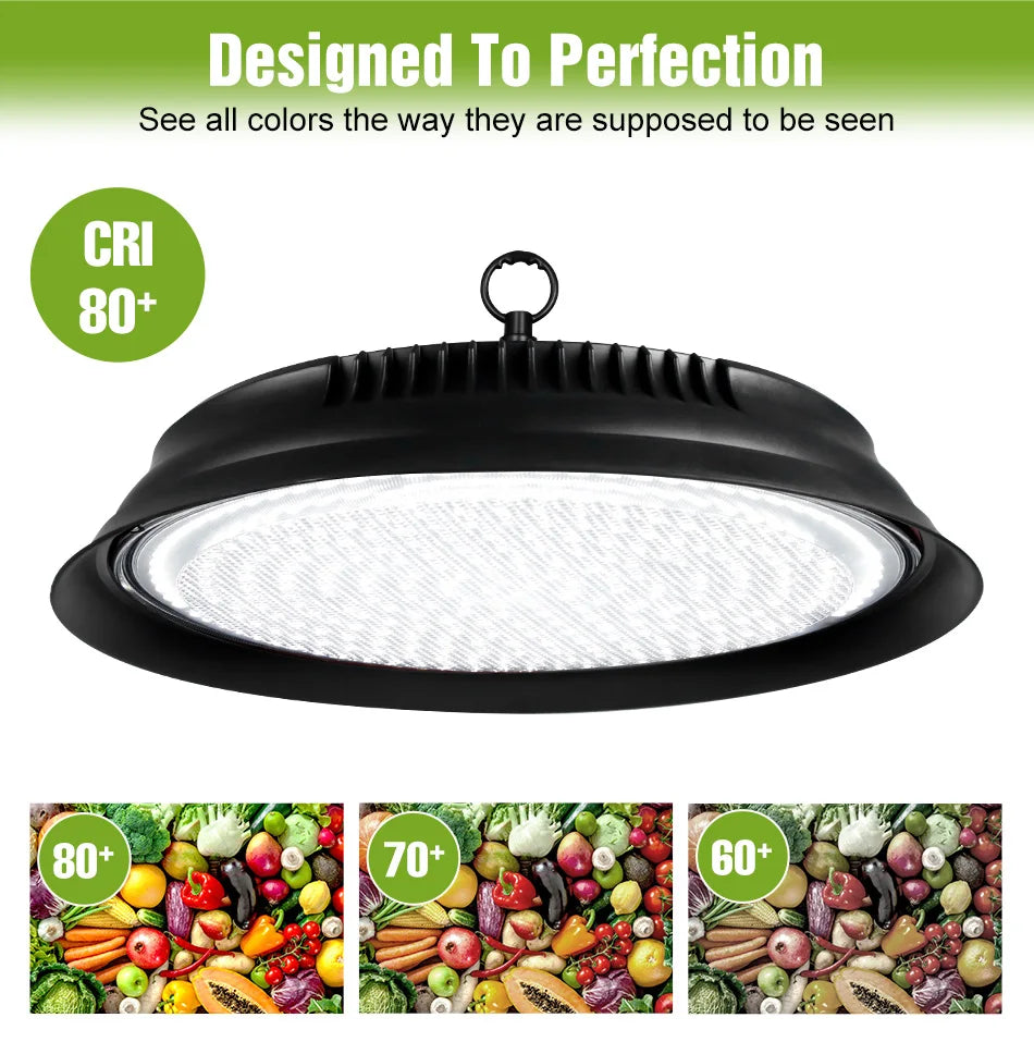300W LED Indoor Ceiling Light Spotlight Bulb (AC110V/AC220V) - No Flicker Plug-in Lamp with US/EU Plug for Living Room & Kitchen