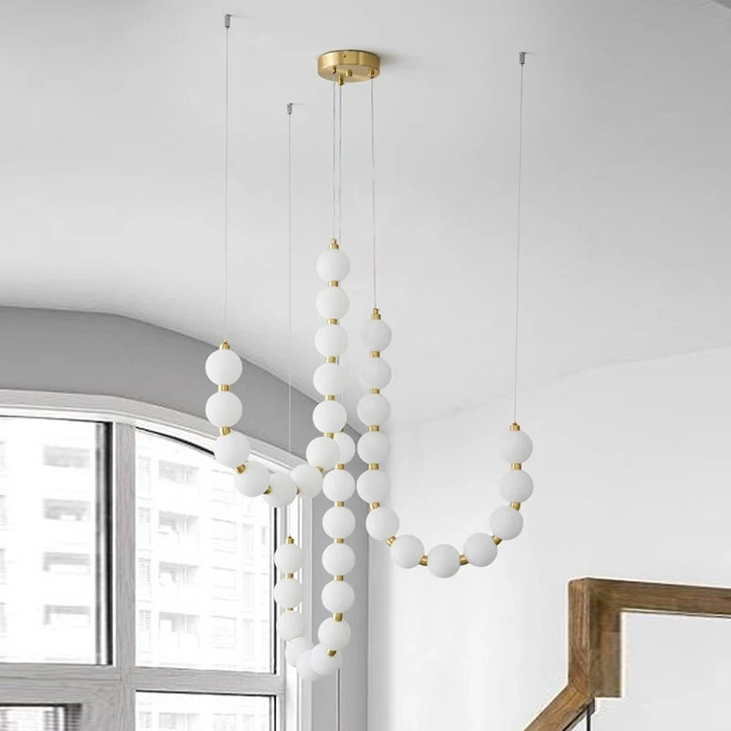 Nordic home decoration, stair chandelier, living room bedroom and dining room Pendant lights, ceiling light, indoor lighting