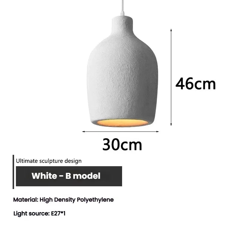 Nordic Designer Resin Chandeliers Living Room Dining Room Japanese Style Wabi Sabi Style Bedroom Loft Home Decor Pendant Lights