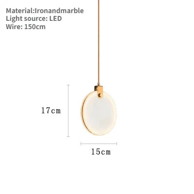 Modern Marble Pendant Lamp Living Room Bedroom Bedside Dining Room Staircase Kitchen LED Decoration Lights Hanging Lighting Home