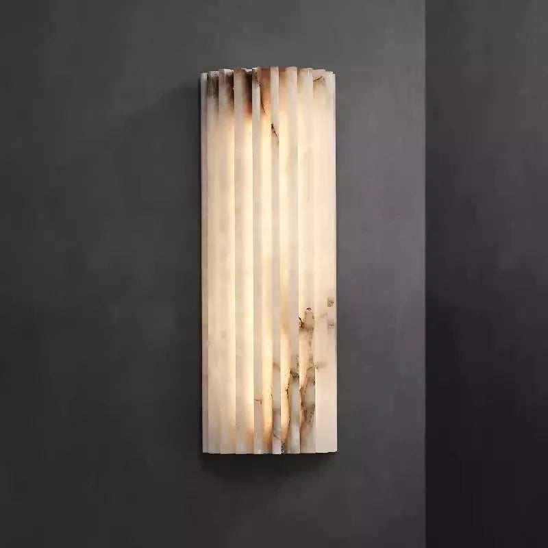 Creative Real Marble LED Wall Lamp - Luxury Art Deco Stone Sconce